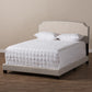 Odette Bed - Modern and Contemporary Light Beige Fabric Upholstered