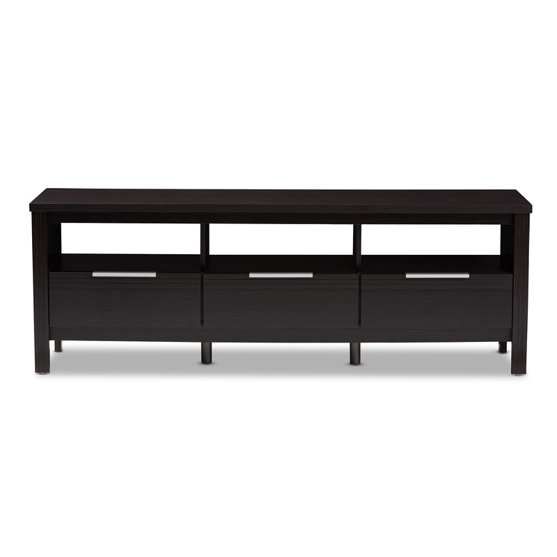 Elaine TV Stand - Modern Wenge Brown Entertainment Center with Storage Solutions for Your Living Room