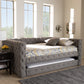 Anabella Daybed - Modern and Contemporary Grey Fabric Upholstered with Trundle