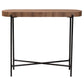 Savion Console Table Modern Industrial Design with Walnut Brown Wood and Black Metal Frame