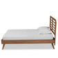 Eris Twin Size Platform Bed in Mid-Century Modern Walnut Brown Wood with Sleek Design and Sturdy Construction