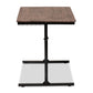 Anisa Height Adjustable Desk Modern Industrial Design with Walnut Finished Wood and Black Metal Frame