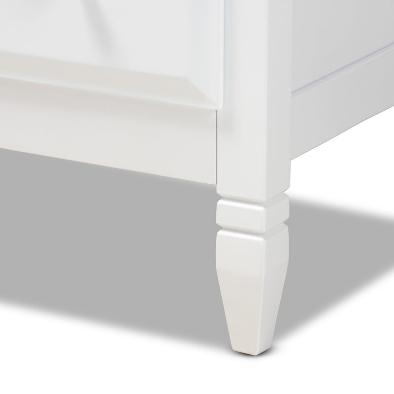 Naomi Bedroom Chest Classic White Finished Wood 4-Drawer Storage Solution for Stylish Bedrooms