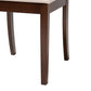 Carola Dining Set Mid-Century Modern Cream Fabric and Dark Brown Finished Wood 5-Piece