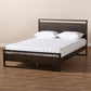 Inicio Queen Size Platform Bed in Charcoal Brown Finished Wood - Modern Contemporary Design for Stylish Bedrooms