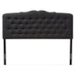 Lucy Headboard - Modern and Contemporary Dark Grey Fabric