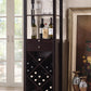 Austin Brown Wood Modern Wine Tower Storage Unit with Shelves and Display Rack for Bottles and Glasses