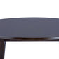 Debbie Mid-Century Round Dining Table in Dark Brown Wood - Stylish Functional Dining Furniture for Modern Homes