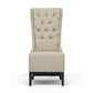 Vincent Modern Accent Chair in Beige Linen - Stylish Upholstered Seating for Living Room, Bedroom or Office Decor