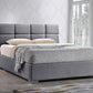 Sophie Queen Size Platform Bed Modern Contemporary Grey Fabric Upholstered Design for Stylish Bedrooms