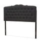 Lucy Headboard - Modern and Contemporary Dark Grey Fabric