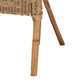 Abbey Dining Chair Modern Bohemian Style in Natural Brown Antique Rattan for a Chic Dining Experience