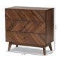 Hartman Mid-Century Modern 3-Drawer Storage Chest in Walnut Brown Finished Wood for Stylish Organization and Décor