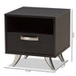 Warwick End Table - Modern Espresso Brown Finished Wood Accent Table for Living Room or Bedroom