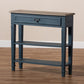 Dauphine Accent Console Table French Provincial Blue Spruce Finished Wood