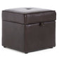 Sydney Brown Modern Ottoman - Chic Storage Ottoman for Living Room and Bedroom Decor