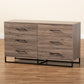 Daxton 6-Drawer Dresser in Rustic Oak Finish, Stylish Storage Solution for Modern Bedroom Furniture