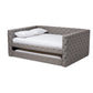 Anabella Daybed - Modern and Contemporary Grey Fabric Upholstered with Trundle