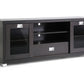 Matlock Modern TV Stand with Glass Doors and Storage Shelves for Living Room Entertainment Center