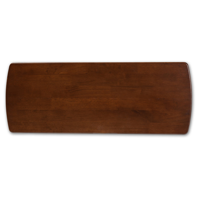 Linden Dining Bench Modern Dark Brown Finished Wood Seating for Dining Rooms and Entryways