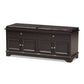 Mason Shoe Storage Bench - Modern Dark Brown Wood with 2 Drawers for Organized Footwear and Stylish Entryway Decor