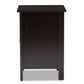 Hamish Nightstand Modern Wenge Brown Finished 1-Drawer Bedside Table for Bedroom Storage