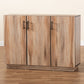 Patton Sideboard Modern Natural Oak Finished Wood 3-Door Dining Room Buffet for Stylish Storage and Display