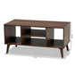 Linas Mid-Century Modern Coffee Table with Walnut Finish for Stylish Living Room Decor