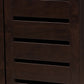 Adalwin Modern and Contemporary 3-Door Dark Brown Wooden Entryway Shoes Storage Cabinet