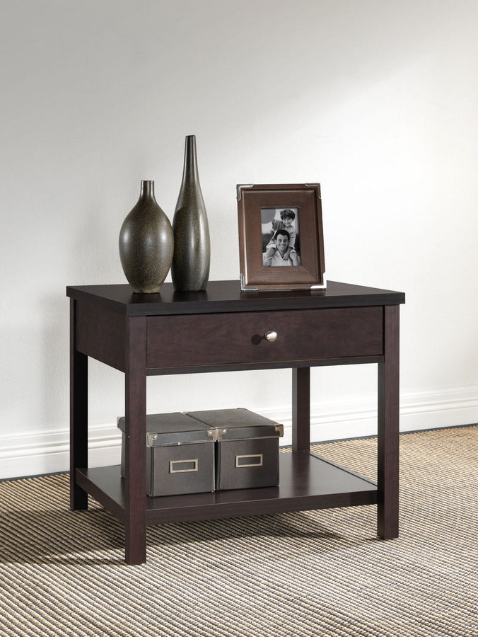 Nashua Brown Modern Accent Table and Nightstand for Stylish Living Room and Bedroom Decor