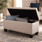 Fera Ottoman Modern and Contemporary Beige Fabric Upholstered Storage