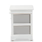 Cachet Modern Two-Tone Grey and White Wood End Table with 2 Drawers for Stylish Living Room Storage