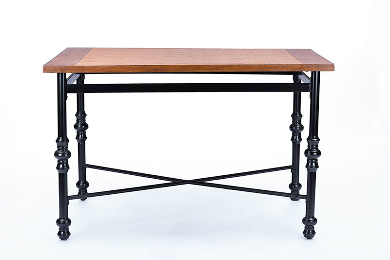 Broxburn Industrial Dining Table Wood and Metal Design for Modern Homes Rustic Style Durable Construction