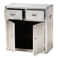 Serge Accent Storage Cabinet French Industrial Silver Metal 2-Door Design for Stylish Organization and Home Decor