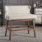 Gradisca Bar Bench Light Beige Fabric Button-tufted Upholstered Banquette