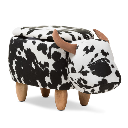 Mignonne Contemporary Wool Upholstered Buffalo Storage Ottoman with Stylish Design and Versatile Home Decor Functionality