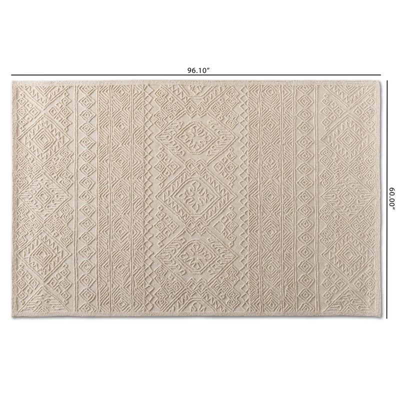 Linwood Area Rug Modern Ivory Hand-Tufted Wool Design for Stylish Home Decor