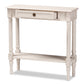 Ariella Console Table Country Cottage Farmhouse Style with 1 Drawer in White Finish