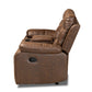 Beasley Reclining Loveseat - Modern Distressed Brown Faux Leather 2-Seater Sofa for Living Room Comfort and Style