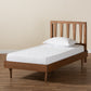 Kuro Twin Size Platform Bed Modern Walnut Brown Finished Wood Design for Stylish Bedrooms