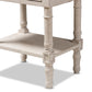 Lenore Nightstand Country Cottage Farmhouse Style 2 Drawer Whitewashed Finish