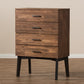 Selena Mid-Century Modern Chest - Brown Wood 4-Drawer Storage Unit for Bedroom or Living Room Furniture