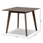 Pernille Modern Transitional Square Wood Dining Table with Walnut Finish for a Stylish Dining Room