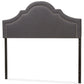 Rita Headboard - Modern and Contemporary Dark Grey Fabric Upholstered