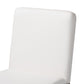 Toulan Barstool Set of 2 Modern White Faux Leather Upholstered with Stainless Steel Frame