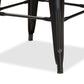 Horton Counter Stool Set Modern and Contemporary Industrial Black Finished Metal 4-Piece