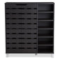 Shirley Shoe Storage Cabinet Modern and Contemporary Dark Grey Finished 2-Door Wood with Open Shelves