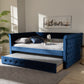 Alena Daybed - Modern and Contemporary Dark Grey Fabric Upholstered with Trundle