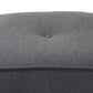 Corinne Ottoman Modern and Contemporary Dark Grey Fabric Upholstered