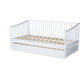 Renata Twin Size Spindle Daybed with Trundle Classic White Wood Design for Versatile Sleeping and Seating Solutions